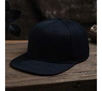 1 Stück Herren Outdoor Casual Mode schwarze einfarbige personalisierte Hip Hop Mütze, Street Style Flachkappenschirm geeignet für Straße und Alltag, S
