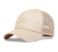 1 Stück Herren Triple Bestickter Baseball Mesh Cap, verstellbare UV-Schutz Lässig Mütze für Outdoor, Frühling/Sommer Reisen, Strandparty
