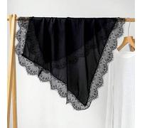 1 Stück hochwertiges Damen-Kopftuch aus Spitze und Seide, quadratischer einfarbiger Satinschal, Taillengürtel-Accessoire, Hüfttuch für Rocksaum und Vo