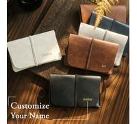 1 Stück individuelle vintage Passinhaber mit goldenem Monogrammnamen, personalisierter Leder Reisepasshülle, individualisierbare Reiseartikel Geldbörs