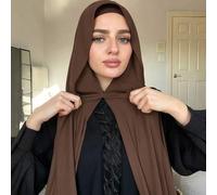 1 Stück Instant Hijab mit Magnetverschluss, Chiffon-Schal-Kombi mit Jersey-Strick-Unterkopfteil, 3-in-1 Instant-Kopftuch. Seidig weicher, atmungsaktiv