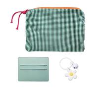 1 Stück Karierte Kosmetiktasche, 1 Stück Anhänger, 1 Stück Kartenhalter, Reisetasche, Kleine Kosmetiktasche, Handtasche, Kleine Kosmetiktasche