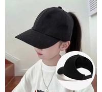 1 Stück Kid Einfarbig lässig Mode Pferdeschwanz Sonnenblende Kappe Für Outdoor-aktivitäten