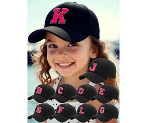 1 Stück Kinder 26 Buchstaben Baseball Kappe, modischer Mädchen Sonnenhut, UV-Schutz verstellbarer Kinder Sonnenhut, Lässig Hut, geeignet für Mädchen u