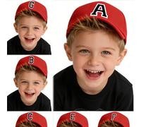 1 Stück Kinder 26 Buchstaben Baseball Kappe, Outdoor Sport Reise Lässig UV Schutz Sonnenhut für Kleinkinder, Kinder, Jugendliche, Jungen & Mädchen