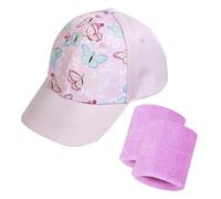 1 Stück Kinder-Baseballkappe, 2 Stück Armbänder, Pferdeschwanzhut Für Mädchen, Sonnenhut Mit Breiter Krempe, Verstellbarer Sporthut, Sommersonnenhut, Sonnenschutzzubehör Für Outdoor-Sportarten