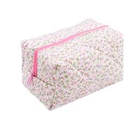 1 Stück Kosmetiktasche Mit Blumenmuster, Handtasche Mit Reißverschluss, Aufbewahrungstasche Für Hautpflegeprodukte, Aufbewahrungstasche Mit Großem Fassungsvermögen, Reise-Aufbewahrungstasche (Rosa)