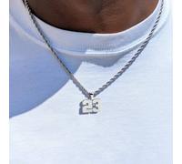 1 Stück kreative einfache Edelstahl Twist Kette Nummer 23 Anhänger Halskette für Damen Alltag