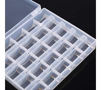 1 Stück Kunststoff Leere Spulen Fall Nähmaschine Spule Organizer Lagerung Klare Box für 25 Spulen Spulenhalter Fall Aufbewahrungsbox Leere Nähmaschine Werkzeuge Boite Canette