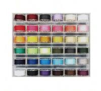 1 Stück Kunststoff Nähgarn Spulen Aufbewahrungsbox, Nähgarn Spulen Organizer, transparente Kunststoff Organizer Box mit 36 leeren Garnspulen Fächern,