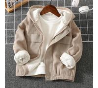 1 Stück lässige und praktische Cordjacke für Kleine Jungen, bequem, modisch, einfach, vielseitig, weich, verdickt, aus Cord Textur Stoff, geeignet für