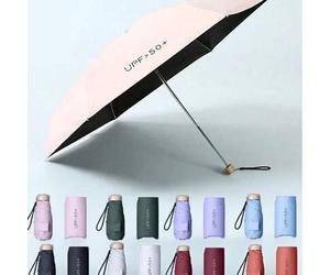 1 Stück leichter faltbarer Regenschirm, Mini Taschen-Regenschirm wasserdicht tragbar für Reisen, Sonnenschirm, Damen UV-Schutz Regenschirm, 2-in-1 Min