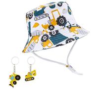1 Stück Lkw-Fischerhut Und 2 Stück Schlüsselanhänger, Sommerreisehut, Sonnenschutzstrandhut, Sonnenhut Im Freien, Geeignet Für Jungen Und Mädchen.