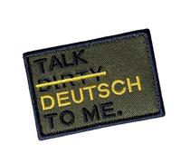 1 Stück Lustiges Bundeswehr Fun Patch Gestickt,Talk Dirty Deutsch To Me,Bestickt Emblem Mit Klett Hook And Loop,Decorative Applikationen Für Kleidung,Rucksack,Jeans,Uniform,Jacken,Hosen,Mützen,Biker