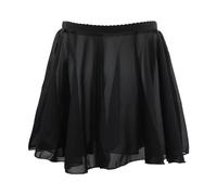 1 Stück Mädchen Ballettrock Schwarz, Ballettrock Wickelrock mit Elastischem Bund, Transparentem Chiffon Tanz Rock, Tanzrock for Damen Ballettrock (100-120, S, Regular)