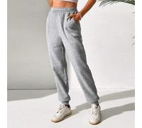 1 Stück Mädchen/Teenager Ganzjahres-Minimalistische einfarbige gerade geschnittene Jogginghose, lockere Strick-Freizeithose, vielseitig für Outdoor-Sp
