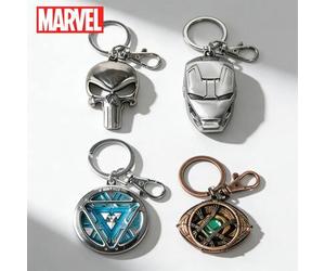 1 Stück Marvel offiziell lizenzierter Punisher Iron Man Doctor Strange Schlüsselanhänger aus Zinklegierung - stilvolle Dekoration für Rucksäcke, Autos