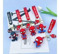 1 Stück Marvel Spinne-Man 3D Silikon Schlüsselanhänger, süßer Superhelden Armband Schlüsselanhänger, perfekt als Geschenk für Schule, Halloween, Weihn