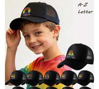 1 Stück Mesh Buchstaben Stickerei Mesh Baseball Kappe für Jungen und Mädchen, Outdoor verstellbar, Lässig Hüte für Jungen und Mädchen, Reise Sonnensch