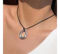 1 Stück Metall Cut Out asymmetrische geometrische Multi-Element Herz Anhänger Halskette, modischer Lässig Street Party Schmuck für Frauen, Geschenk zu