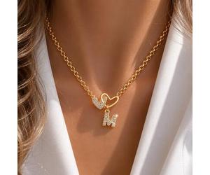 1 Stück minimalistische Unendlichkeits-Symbol-Anfangsbuchstabe Gold Edelstahl Perlenkette Halskette, für Damen
