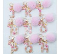 1 Stück minimalistischer Mode Buchstaben Design Taschenbaumler Schlüsselanhänger, Damen Handtaschen Schlüssel Dekor Accessoire, süßes Blumen Herz Must