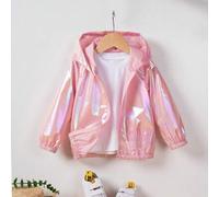 1 Stück Mode Kurzblazer für Kinder, unisex lässige Regenbogen Reißverschluss Kapuzen Oberbekleidung für Herbst/Frühling