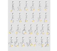 1 Stück Mode S925 Sterling Silber Buchstabe A-Z Perlen Charms für Frauen, Original Armband Halskette DIY Schmuck Geschenk