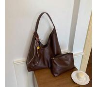1 Stück modische minimalistische Damen-Schultertasche, Street Vintage Achseltasche, PU-Ledermaterial, ohne Anhänger, Bag-In-Bag-Design, geeignet für j