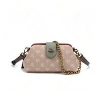 1 Stück Modische, vielseitige Damen Schultertasche mit goldfarbener Kette, aprikotfarbene lässige Clutch Tasche geeignet für den täglichen Arbeitsweg