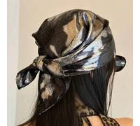 1 Stück modischer neuer Bandana in Flüssigsilber-Farbe, lässiger Straßen-Stil Quadratischer Schal