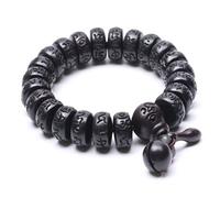 1 Stück Naturholz tibetisch-buddhistischen Armband Männer Perlen Meditation Mantra Armband für Frauen Yoga Schmuck-Perlen Größe 13 mm