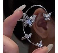 1 Stück Neue Blatt Schmetterling Ohrclips Für Frauen Ohne Piercing Funkelnde Zirkon Kristall Ohr Manschetten Ohrclips Beliebte Schmuck