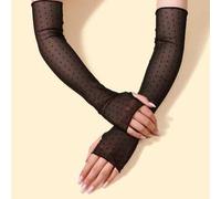 1 Stück neue modische Hochzeits-/Feiertags-Schleier-Leichtgewicht-Fingerlose lange elegante Mesh-Handschuhe, Reise, Festival, Party, Camping
