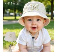 1 Stück Neugeborene Kleinkinder Baby Kinder Hip Hop Kappe A-Z Buchstaben Stickerei Fischerhut Mädchen Jungen Snapback Kappe Verstellbar Outdoor Lässig
