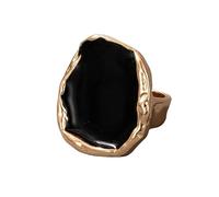 1 STÜCK Öl Big Joint Ring Gothic Schmuck Böhmischer Schwarzer Stein Ring Für Frauen Männer Charms Schwarz Tropfen Zubehör Gothic SchmuckDurability