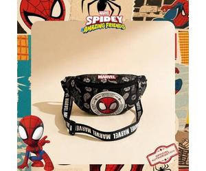 1 Stück offiziell lizenzierte Marvel Spinne-Man Muster Hüfttasche, multifunktionale Umhängetasche, Jungen Lässig Umhängetasche, leicht verstellbarer G