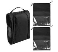 1 Stück Oxford Stoff wasserdichte Schuhbeutel, 2-Teilige Krawattenschuhbeutel, Schwarzer Schuh-Aufbewahrungsbeutel, Multifunktionales Reisen Praktischer Aufbewahrungsbeutel