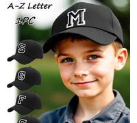 1 Stück personalisierte 26 Buchstaben Namen Muster Baseball Kappe, verstellbarer Outdoor Lässig Sonnenhut für Jungen & Mädchen
