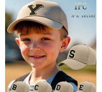 1 Stück personalisierter 26 Buchstaben Name Muster Sonnenhut Baseball Kappe, verstellbare unisex Kinder Outdoor Lässig Sonnenschutz Hut