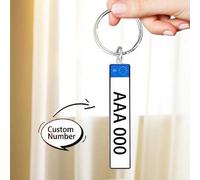 1 Stück personalisierter Schlüsselanhänger mit Kennzeichen, personalisierter Namensschlüsselanhänger, personalisierter Acryl-Schlüsselanhänger mit Ken