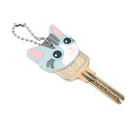 1 Stück Plüsch Schlüsselanhänger Katze Kätzchen für Autoschlüssel Spielzeug Geschenkidee für Männer und Frauen Grau Schlüsselbund