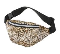 1 Stück PU Gürteltasche mit Verstellbarem Gürtel Leoparden Print Umhängetasche für Laufen