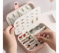 1 Stück PU-Leder Schmuckkasten, Doppelschicht Druckknopf Schmuckaufbewahrungsbox, Schmucksammelbox, Ringbox, Anhängerbox, Ohrringbox, Halskettebox, ei