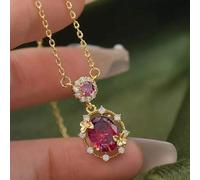 1 Stück S925 Silber Kubikzirkonia eingelegter vintage roter Edelstein Schmetterling Anhänger Halskette, eleganter und raffinierter Schmuck für Frauen