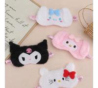 1 Stück Sanrio Hello Kitty Schlafmaske, Cartoon Kuromi, My Melody, Cinnamoroll, süße Schlaf-Verdunkelungsmaske, sehr gute Geschenkwahl für Freunde (ei