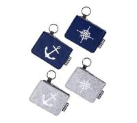 1 Stück Schlüsseltäschen maritim bestickt,11x8x1cm,Anhänger Geschenk,