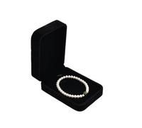1 Stück Schmuck Geschenkbox, 7 x 10 x 4 cm Samt Schmuckschachtel, Jewelry Box Schwarz, Schmuckkasten Klein, Halskette Anhänger Armband Display für Hochzeit Geburtstag Valentinstag (Schmuck Nicht Entha