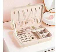 1 Stück Schmuckaufbewahrungsbox aus PU-Material, tragbare Reise-Schmuckbox, Schminktisch-Organizer-Box, mehrstöckige Schmuckausstellungsbox, multifunk