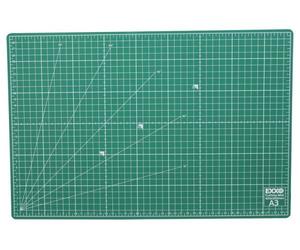 1 Stück Schneidematte / Schneideunterlage / Bastelunterlage, A3, selbstheilend, aus 5 Schichten, mit Raster auf Vorder- und Rückseite, beidseitig benutzbar, Farbe: grün